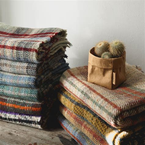 British Made 100 Recycled Wool Throw Wool Throw Welsh Blanket
