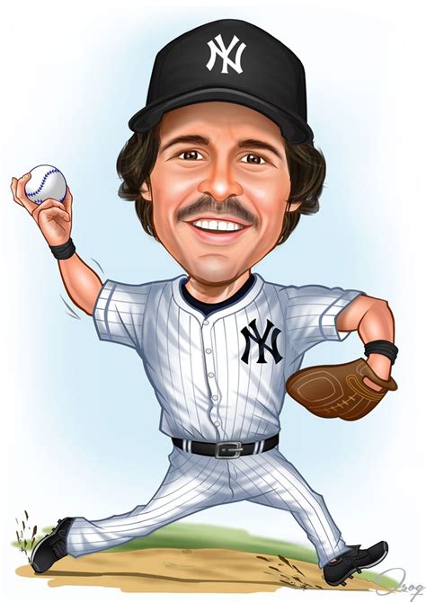 Baseball Pitcher Cartoon Baseball Pitcher Caricature New York