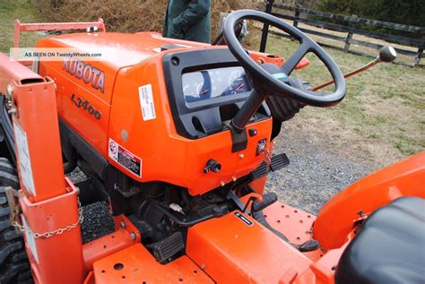 2007 Kubota L3400 With Front Loader And Woods Backhoe Only 92 Hours