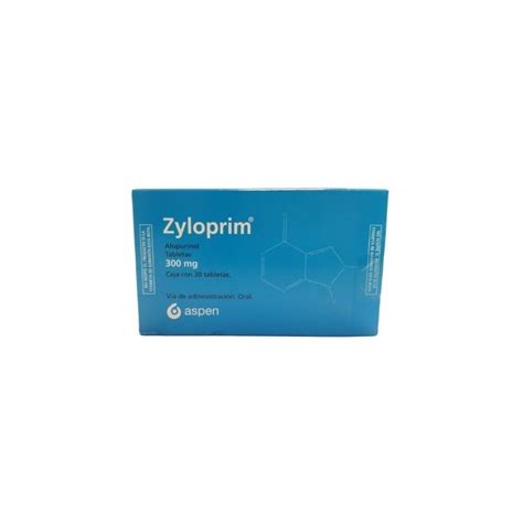 Zyloprim Alopurinol 300mg 30 Tabletas Mexipharmacy Farmacia