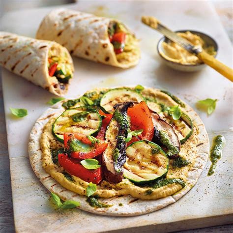 Wraps Met Gegrilde Groenten En Hummus Gezonde Recepten Ww Nederland