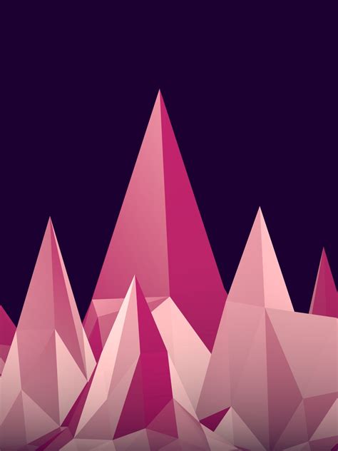 1440x1920 Low Poly 4k Pink Mountains 1440x1920 Resolution Wallpaper Hd