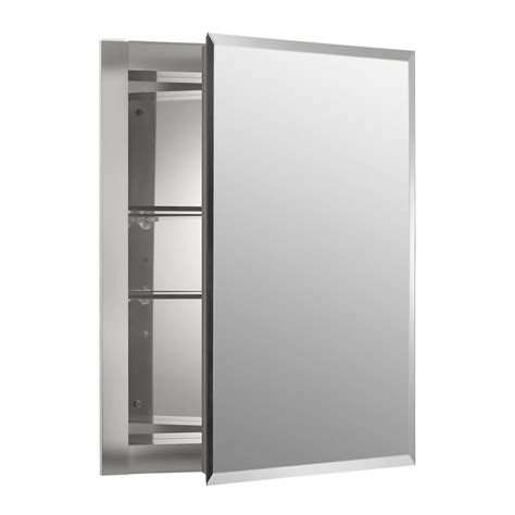Kohler 16 In X 20 In Rectangle Recessed Mirrored Medicine Cabinet At