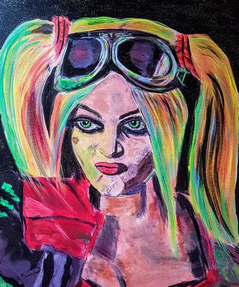 Harley Quinn Painting By Joan Hopkins Fine Art America