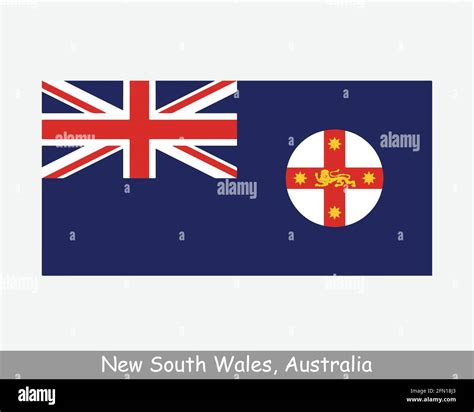 New South Wales Australia Flag Flag Of Nsw Au Australian State Banner Eps Vector