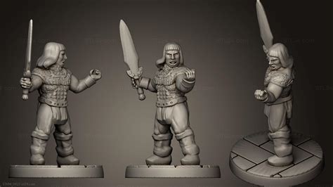 Figurines Heroes Monsters And Demons Barbarian Swordsman Stkm
