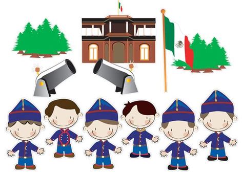 13 De septiembre, niños héroes Chapultepec - Jugar y Colorear