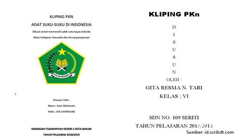 Contoh Cover Kliping Untuk Tugas Sekolah Amp Cara Membuatnya - Riset