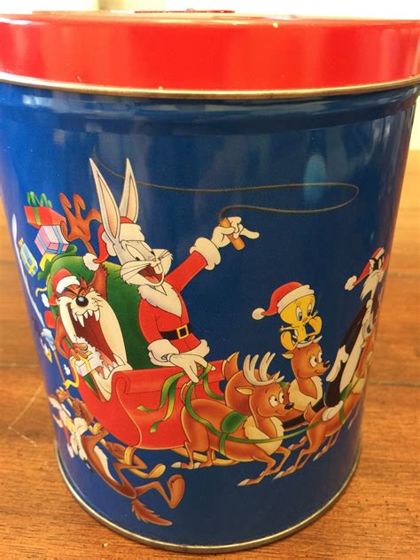 Warner Brothers Looney Tunes Christmas Vintage Collectible Tin Etsy