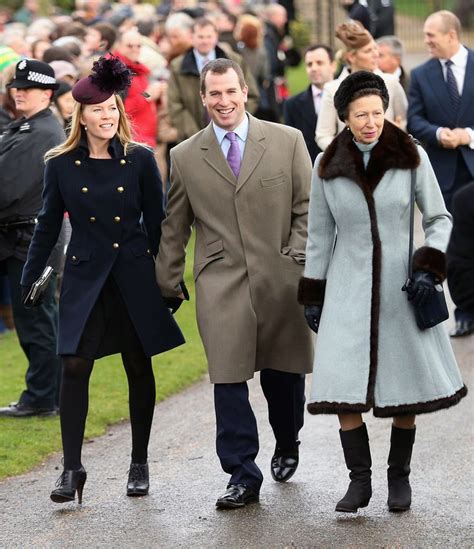 Princess Anne With Her Son Peter And Daughter In Law Autumn At