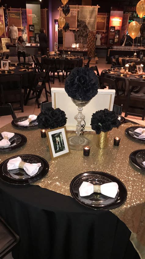 10 Top Birthday Black And Gold Table Decorations