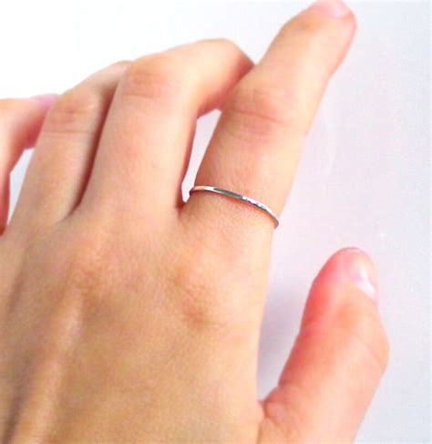 Sterling Silver Thin Stacking Ring Etsy