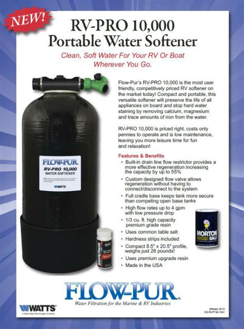 No more buildup or hard water spots on showers, fixtures, dishes call today and ask about our 10% internet discount!! Flow-Pur RV-Pro 10,000 Portable Water Softener | Hanna ...
