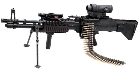 M60 Machine gun transparent background
