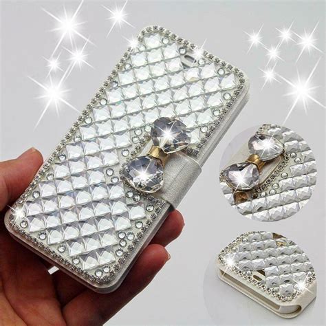 Bling Bowknot Crystal Diamond Wallet Flip Case Cover For Iphone 12 Pro