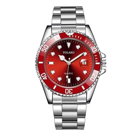 Diver Watch Red Dial Fashion Watches Watches For Men Waterproof Clock