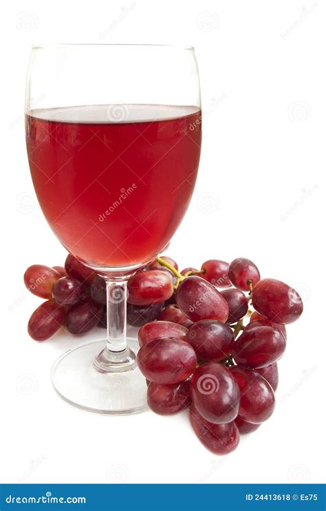 Glass Of Red Grape Juice Stock Photo Image Of Refreshment 24413618