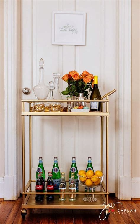 How to style a summery cottage bar cart. What I Love Wednesday: Gold Bar Carts - South Shore ...