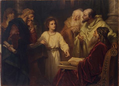Child Jesus teaching in the Temple (Luke 2:46) : r/Jesus
