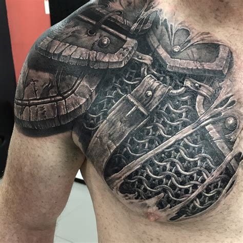 Armor Of God Chest Tattoo