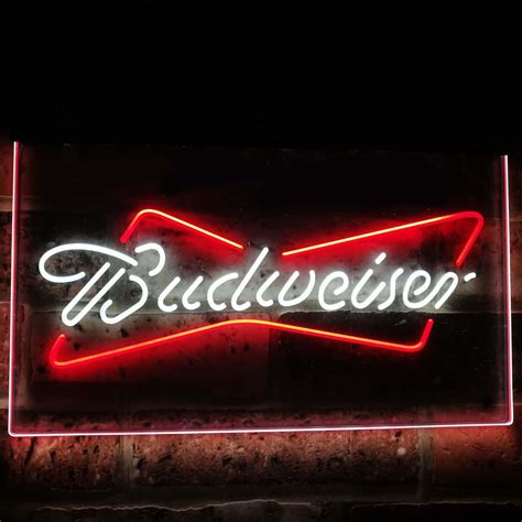 Budweiser Classic Beer Bar Decoration T Dual Color Led Neon Sign St6 A2009 In 2020 Neon Bar