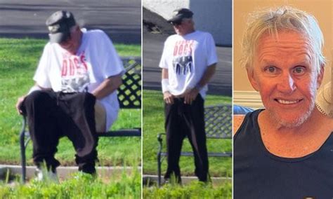 Actor Gary Busey Pictured Sitting In A Public Park With His Pants Down