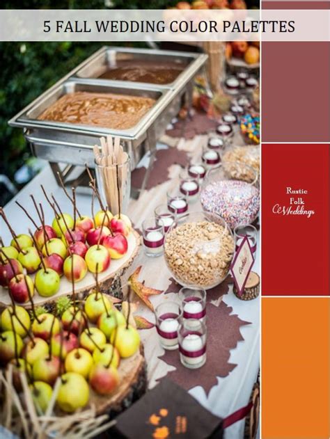 5 Fall Inspired Wedding Color Palettes Rustic Folk Weddings