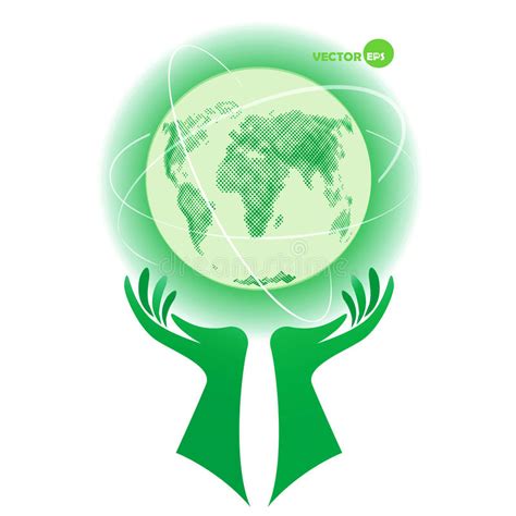 Green Earth Protect Our Planet Stock Vector Illustration Of Natural