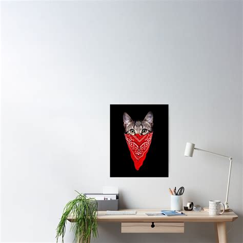 Gangster Cat Poster For Sale By Clingcling Redbubble