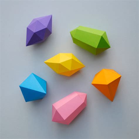 Paper Gems · How To Fold An Origami Gem · Papercraft And