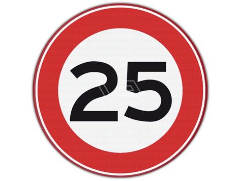 Monte carlo formula 1 track17.6 km. Verkeersbord RVV A01-25 - Maximumsnelheid 25 km ...