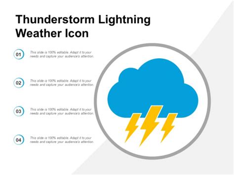 Thunderstorm Lightning Weather Icon Ppt Powerpoint Presentation Icon