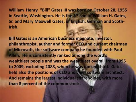 Ppt Bill Gates Powerpoint Presentation Free Download Id5844258