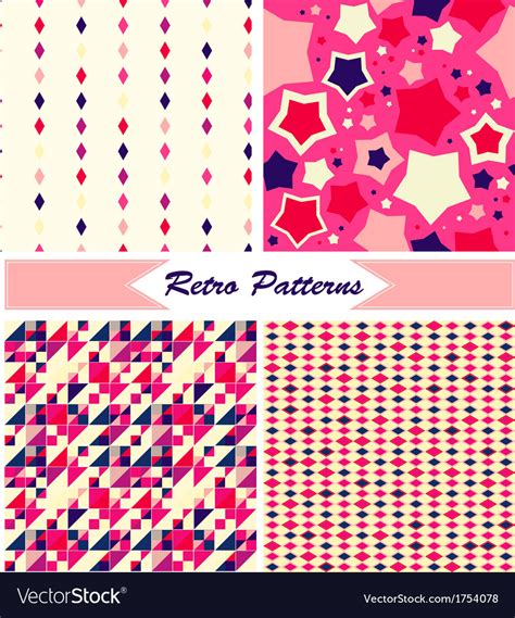 Vintage Retro Patterns Royalty Free Vector Image