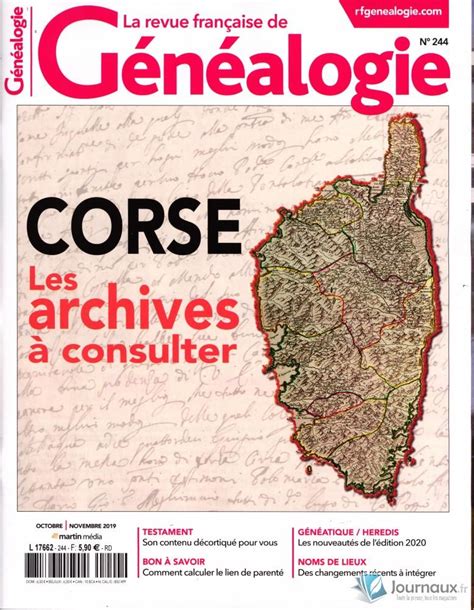 La Revue Française de Généalogie n Abonnement La Revue Française de Généalogie