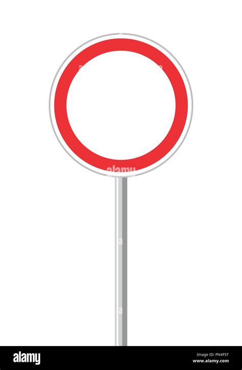 Empty Blank Sign Transport Traffic Red White Circle Hi Res Stock
