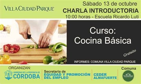 Con este curso de cocina al vacío comprenderemos mejor los alimentos y las. COMIENZA EL CURSO DE COCINA BÁSICA - Comuna Villa Ciudad ...