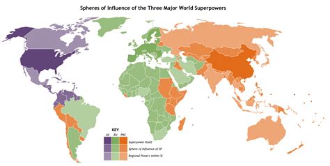 Oc Map Of The Spheres Of Influence Of The Three Major Economic