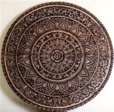 Lot A Circular Carved And Pierced Indian Rosewood Panel Carved As A