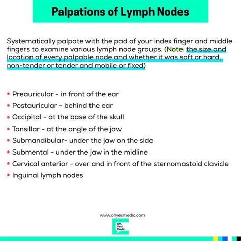 Palpations Of Lymph Nodes Medizzy