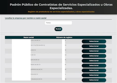 Consultar el catálogo REPSE de proveedores de servicios especializados