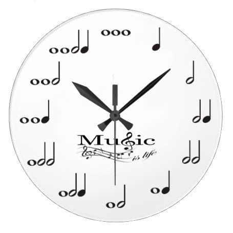 Of course, when doing quartz clock movement measuring, remember the post will need to be able to go through the thickness of the dial face. Musical Note Wall Clock - eatlovepray