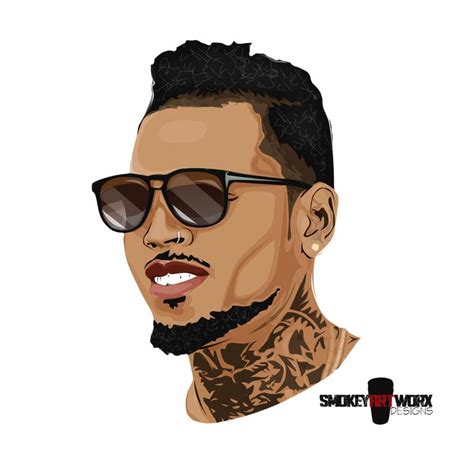 Chris Brown Cartoon Illustration Fan Art By Smokey By Kasikingsdesigns