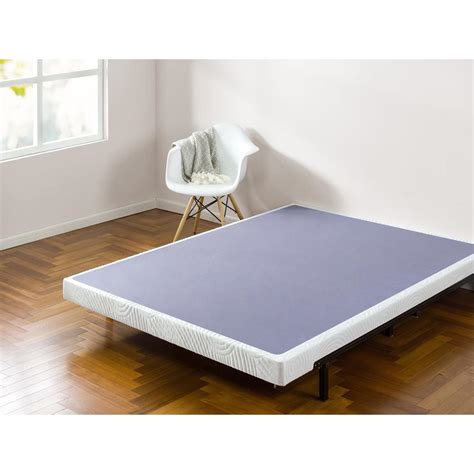 The size of your selected box spring should fit your mattress properly. Zinus 4 in. Low Profile Queen Wooden Box Spring-HD-WDBS-4Q ...