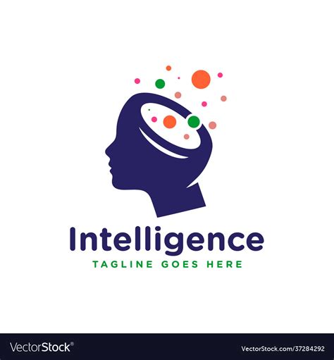 Human Brain Intelligence Logo Royalty Free Vector Image