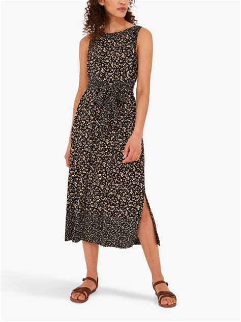 Fatface Laurie Ditsy Floral Print Midi Dress Black