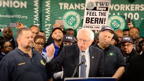 Twu Local 100 Endorses Bernie Sanders For President Youtube