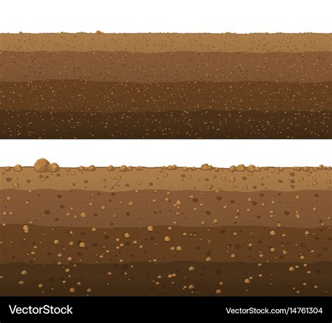 Underground Layers Of Earth Seamless Ground Vector Image