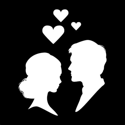 Premium Vector Silhouette Of Couple In Love