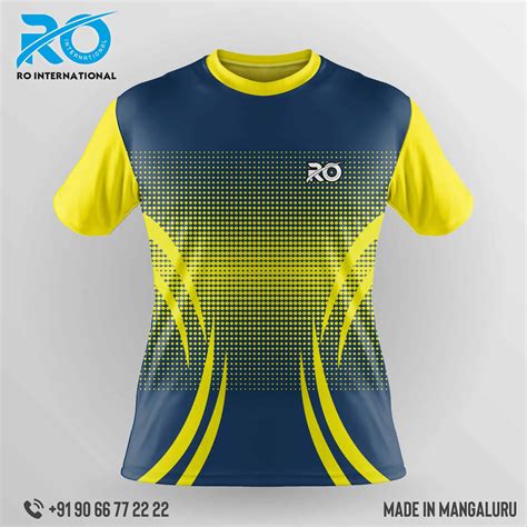 Ro Fs Sublimation Jersey Navy Blue Yellow Ro International Yellow